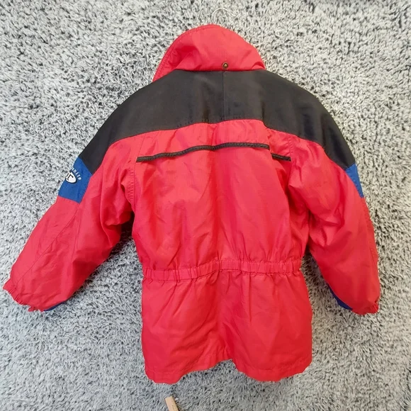 Columbia Sportswear Company Raincoat Kids 10/12 Red Doubled - Picture 6 of 9